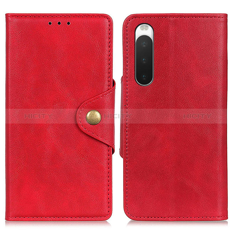 Handytasche Stand Schutzhülle Flip Leder Hülle N06P für Sony Xperia 10 IV Rot