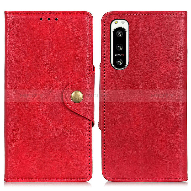 Handytasche Stand Schutzhülle Flip Leder Hülle N06P für Sony Xperia 5 IV Rot Plus