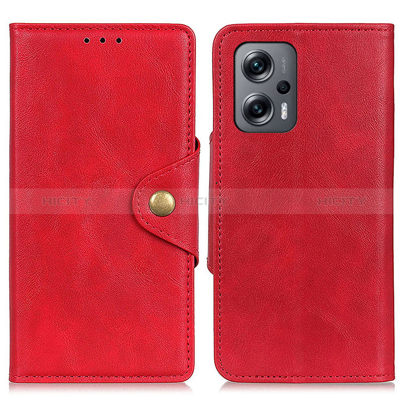 Handytasche Stand Schutzhülle Flip Leder Hülle N06P für Xiaomi Redmi Note 12 Turbo 5G Rot