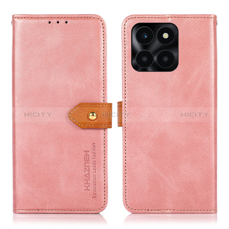 Handytasche Stand Schutzhülle Flip Leder Hülle N07P für Huawei Honor X8b Rosa Plus