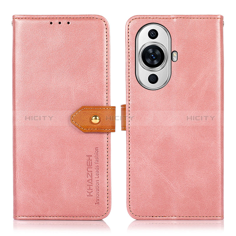 Handytasche Stand Schutzhülle Flip Leder Hülle N07P für Huawei Nova 11 Rosa