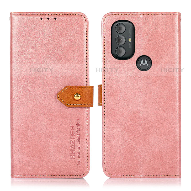 Handytasche Stand Schutzhülle Flip Leder Hülle N07P für Motorola Moto G Power (2022) Rosa