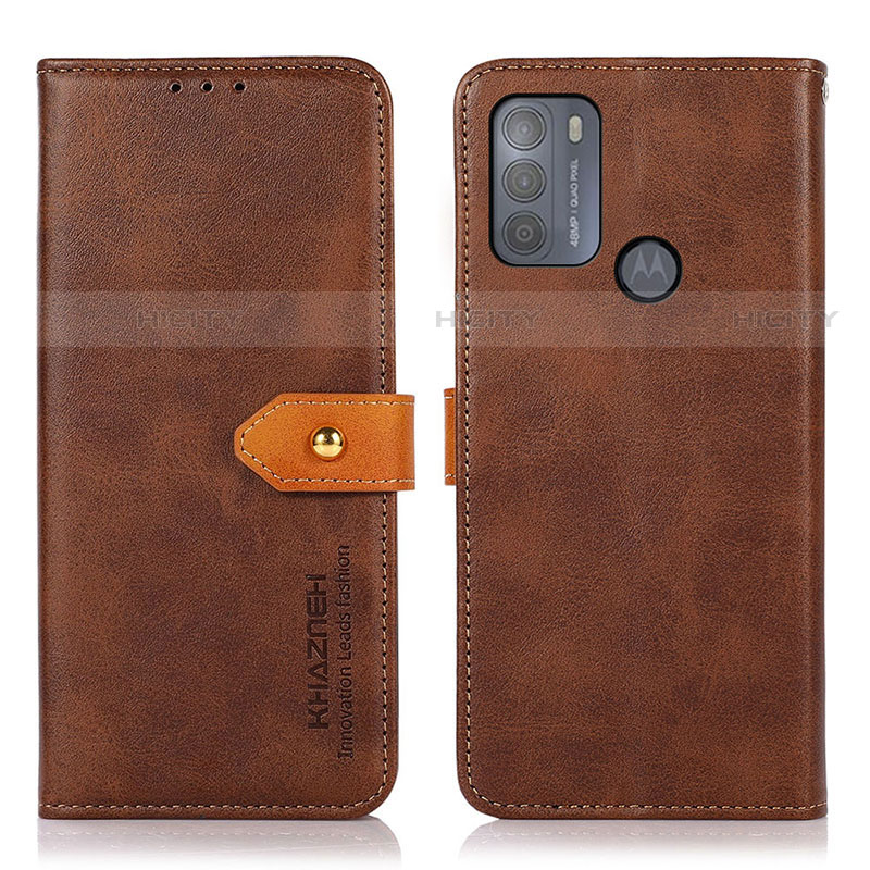 Handytasche Stand Schutzhülle Flip Leder Hülle N07P für Motorola Moto G50