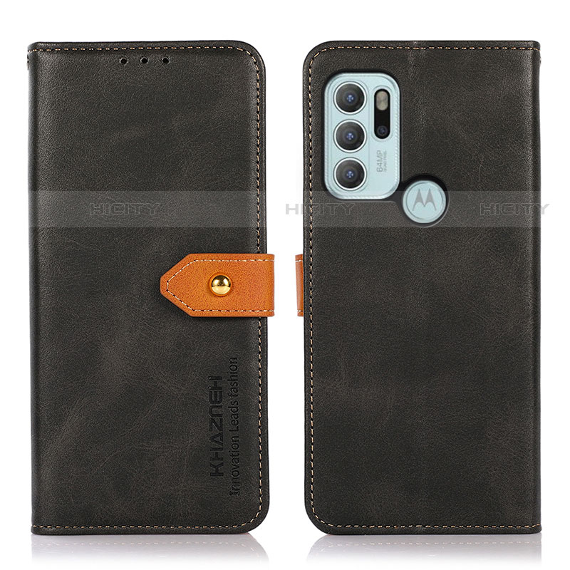 Handytasche Stand Schutzhülle Flip Leder Hülle N07P für Motorola Moto G60s