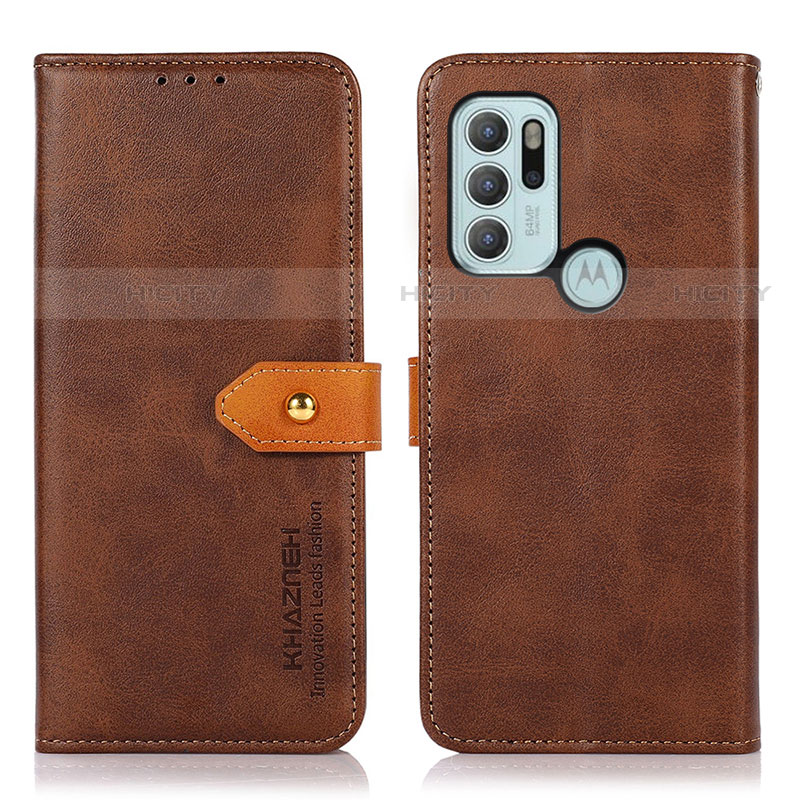 Handytasche Stand Schutzhülle Flip Leder Hülle N07P für Motorola Moto G60s