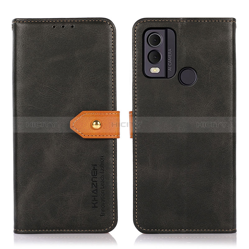 Handytasche Stand Schutzhülle Flip Leder Hülle N07P für Nokia C22 Schwarz Plus