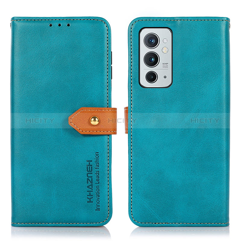 Handytasche Stand Schutzhülle Flip Leder Hülle N07P für OnePlus 9RT 5G Cyan