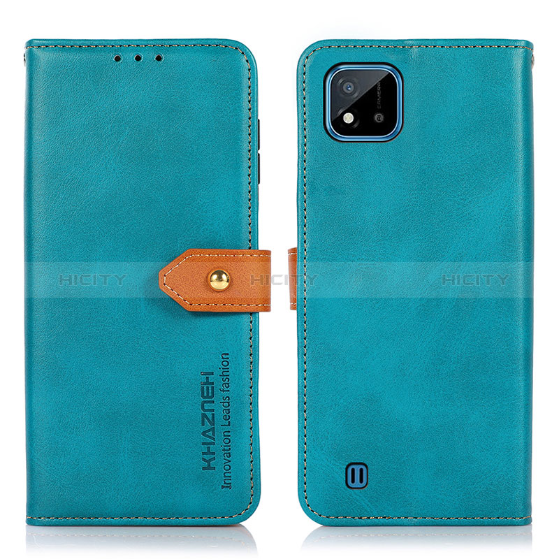 Handytasche Stand Schutzhülle Flip Leder Hülle N07P für Realme C11 (2021) Cyan