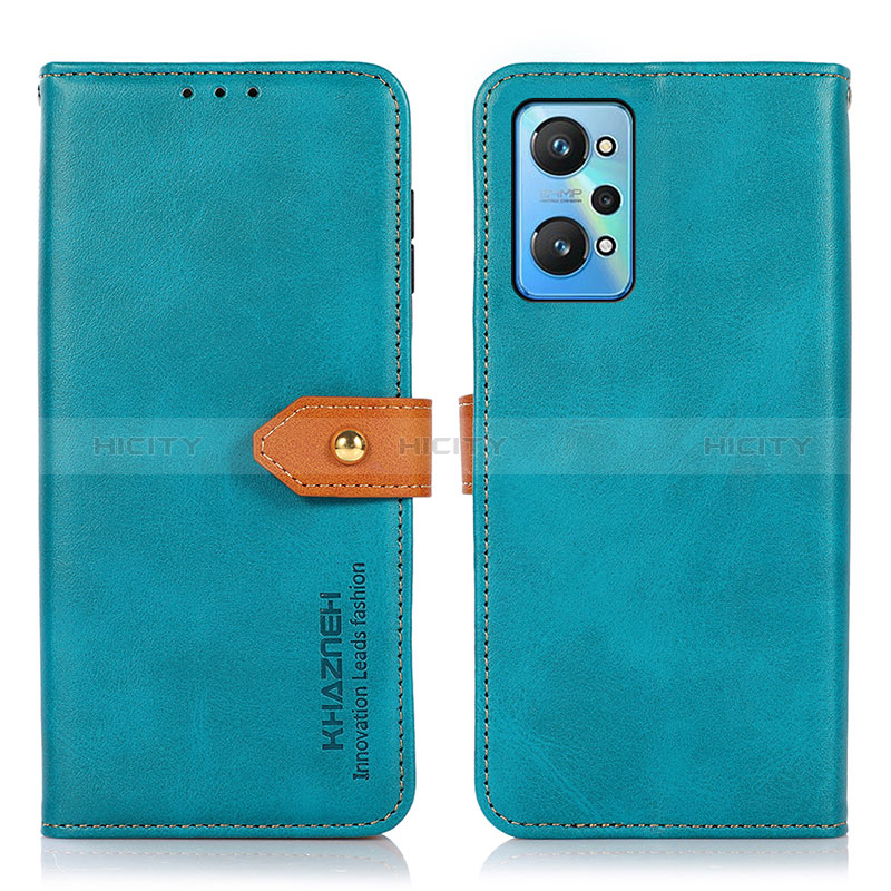 Handytasche Stand Schutzhülle Flip Leder Hülle N07P für Realme GT Neo 3T 5G Cyan