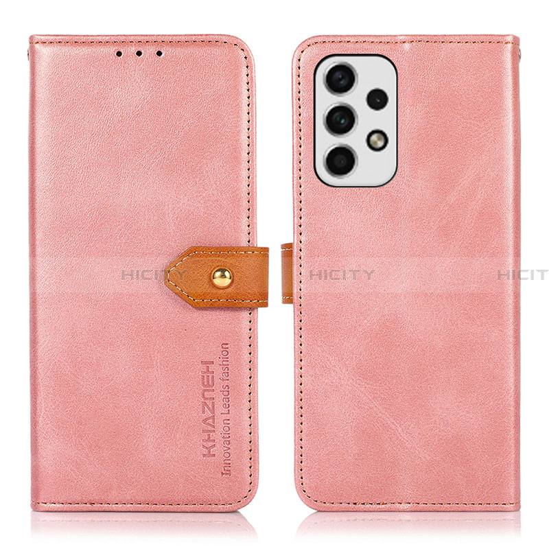 Handytasche Stand Schutzhülle Flip Leder Hülle N07P für Samsung Galaxy A23 4G Rosa