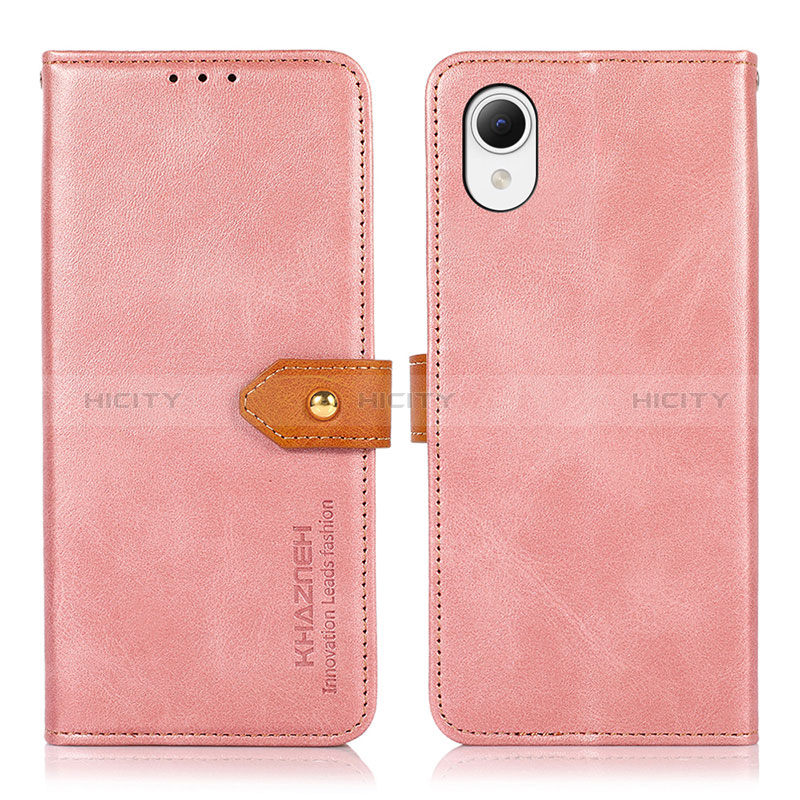 Handytasche Stand Schutzhülle Flip Leder Hülle N07P für Samsung Galaxy A23e 5G Rosa