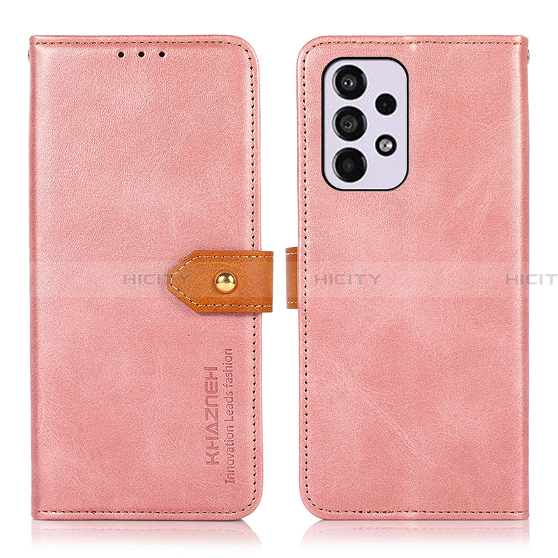 Handytasche Stand Schutzhülle Flip Leder Hülle N07P für Samsung Galaxy A33 5G Rosa