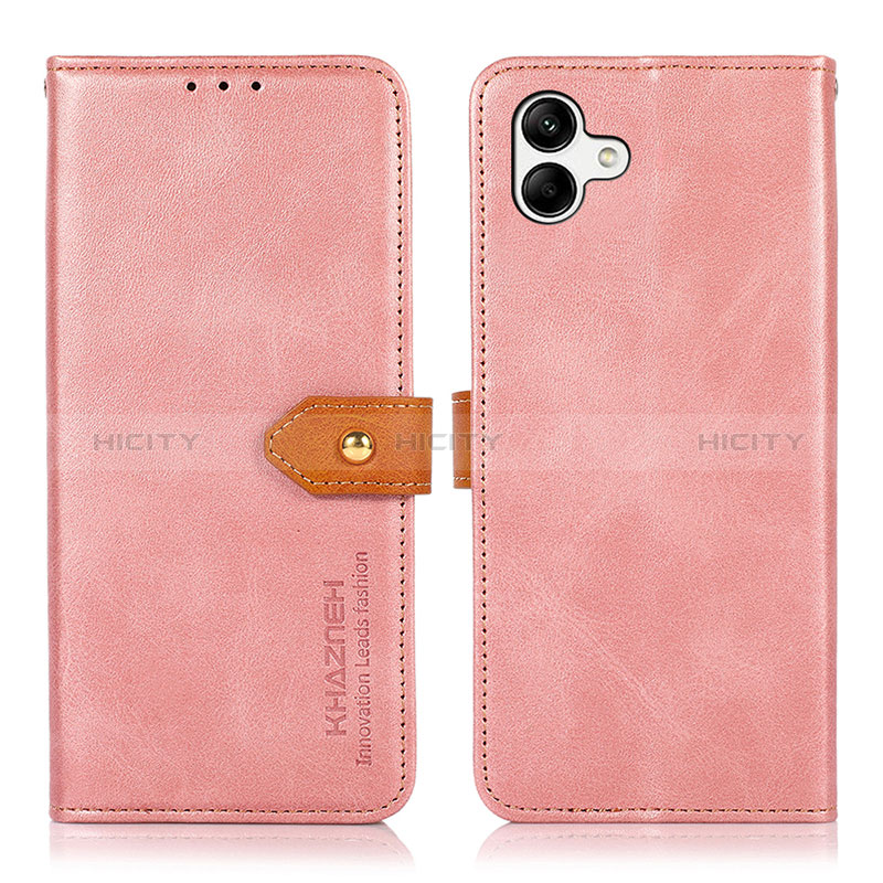 Handytasche Stand Schutzhülle Flip Leder Hülle N07P für Samsung Galaxy M04 Rosa Plus