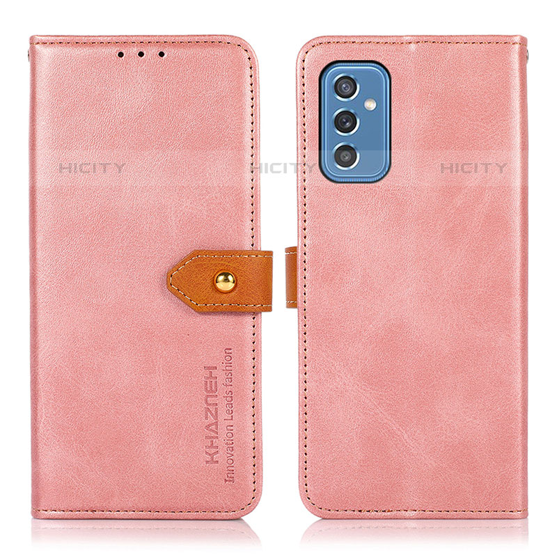 Handytasche Stand Schutzhülle Flip Leder Hülle N07P für Samsung Galaxy M52 5G Rosa