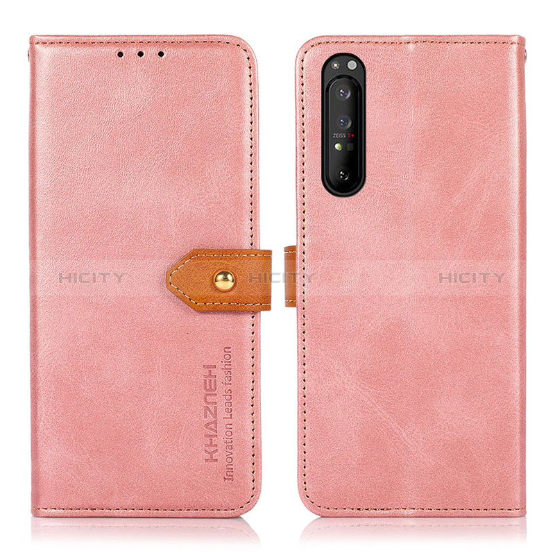 Handytasche Stand Schutzhülle Flip Leder Hülle N07P für Sony Xperia 1 II Rosa