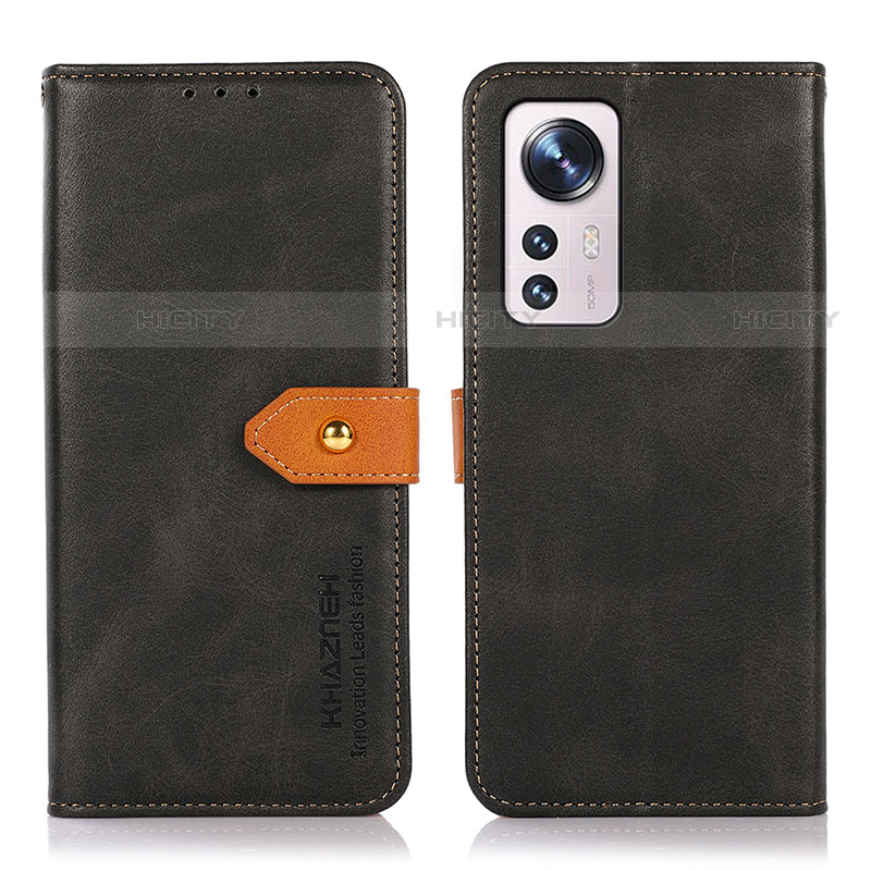 Handytasche Stand Schutzhülle Flip Leder Hülle N07P für Xiaomi Mi 12S 5G Schwarz