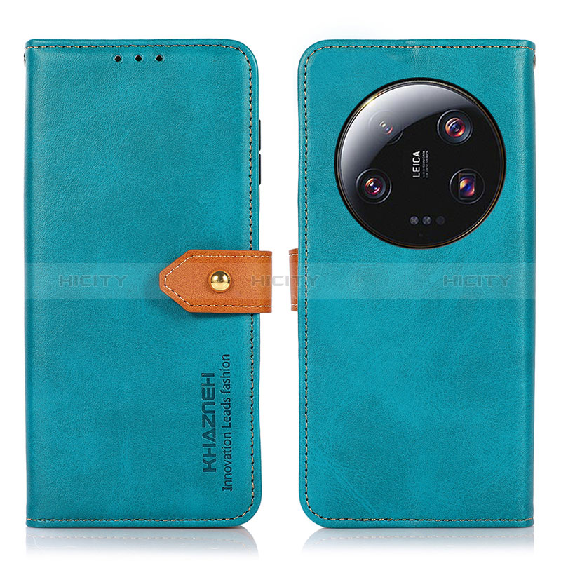 Handytasche Stand Schutzhülle Flip Leder Hülle N07P für Xiaomi Mi 13 Ultra 5G Cyan Plus