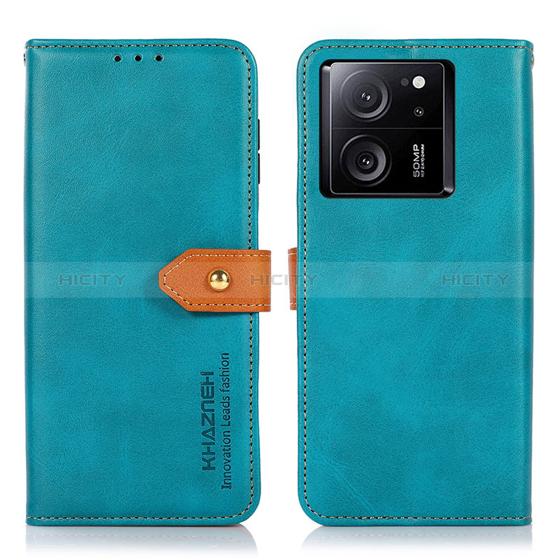 Handytasche Stand Schutzhülle Flip Leder Hülle N07P für Xiaomi Mi 13T 5G Cyan