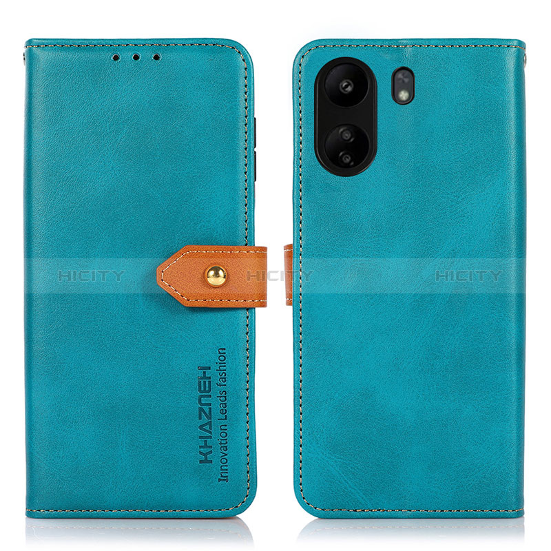 Handytasche Stand Schutzhülle Flip Leder Hülle N07P für Xiaomi Poco C65 Cyan