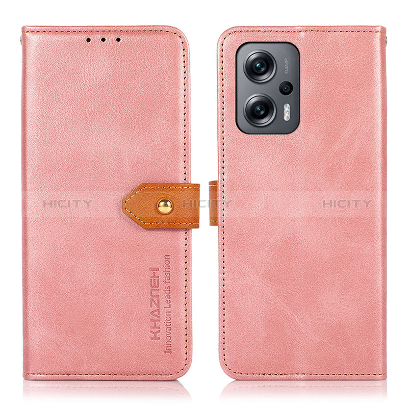 Handytasche Stand Schutzhülle Flip Leder Hülle N07P für Xiaomi Poco X4 GT 5G Rosa