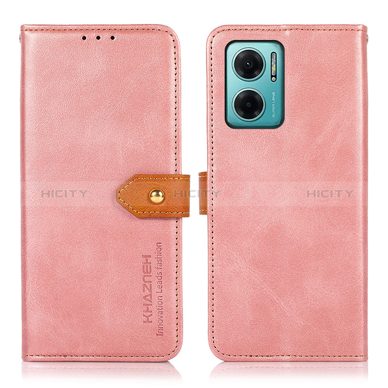 Handytasche Stand Schutzhülle Flip Leder Hülle N07P für Xiaomi Redmi 11 Prime 5G Rosa Plus