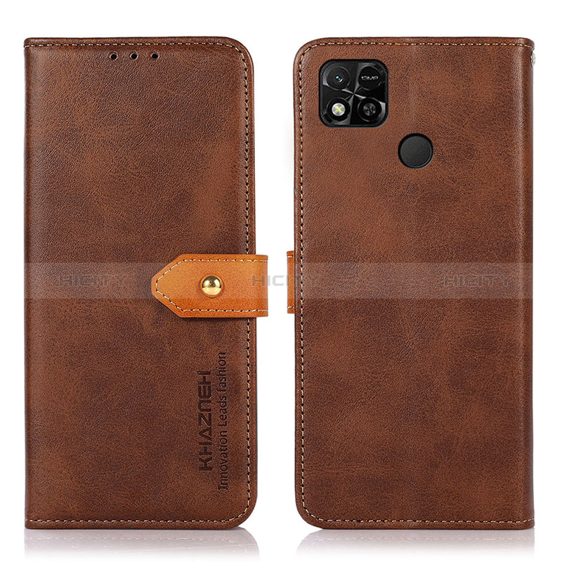 Handytasche Stand Schutzhülle Flip Leder Hülle N07P für Xiaomi Redmi 9 Activ Braun