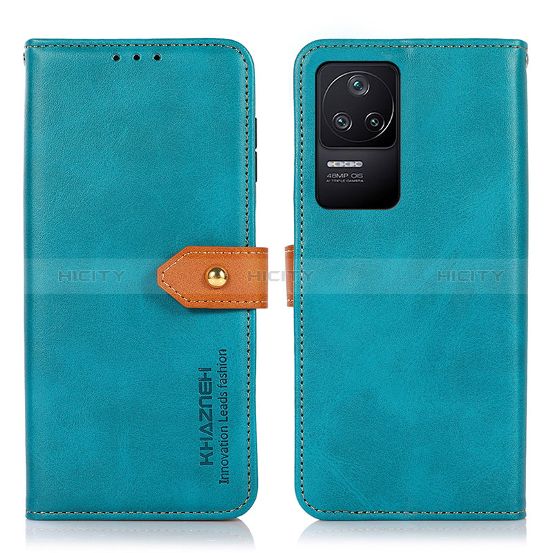 Handytasche Stand Schutzhülle Flip Leder Hülle N07P für Xiaomi Redmi K40S 5G Cyan Plus