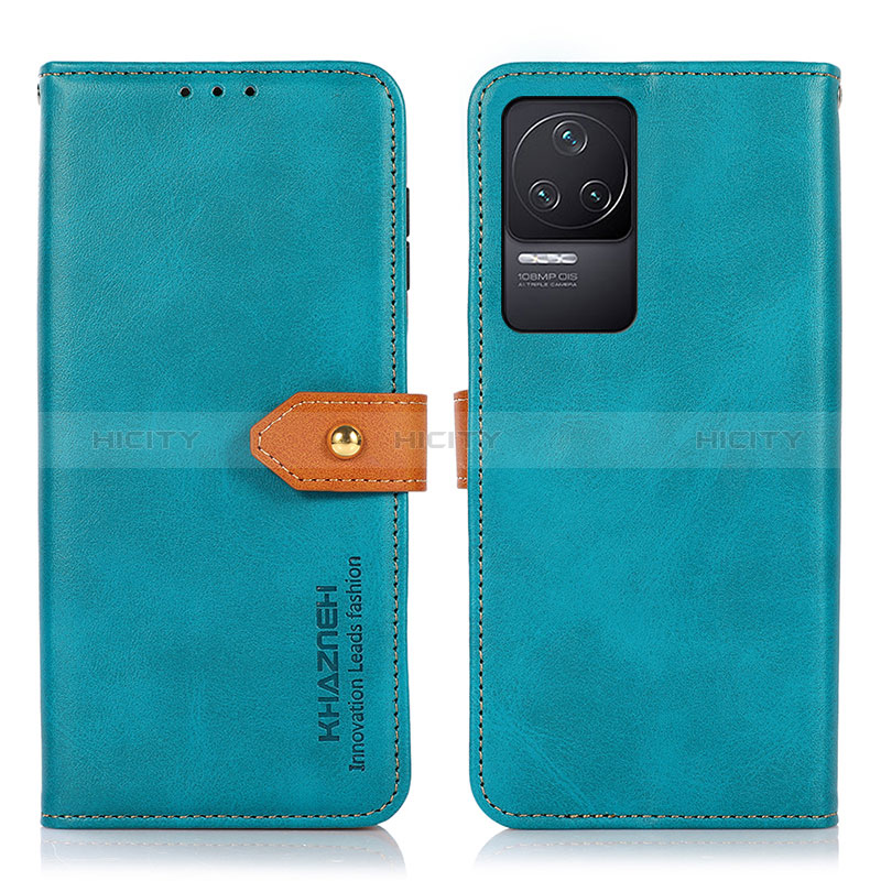 Handytasche Stand Schutzhülle Flip Leder Hülle N07P für Xiaomi Redmi K50 5G Cyan