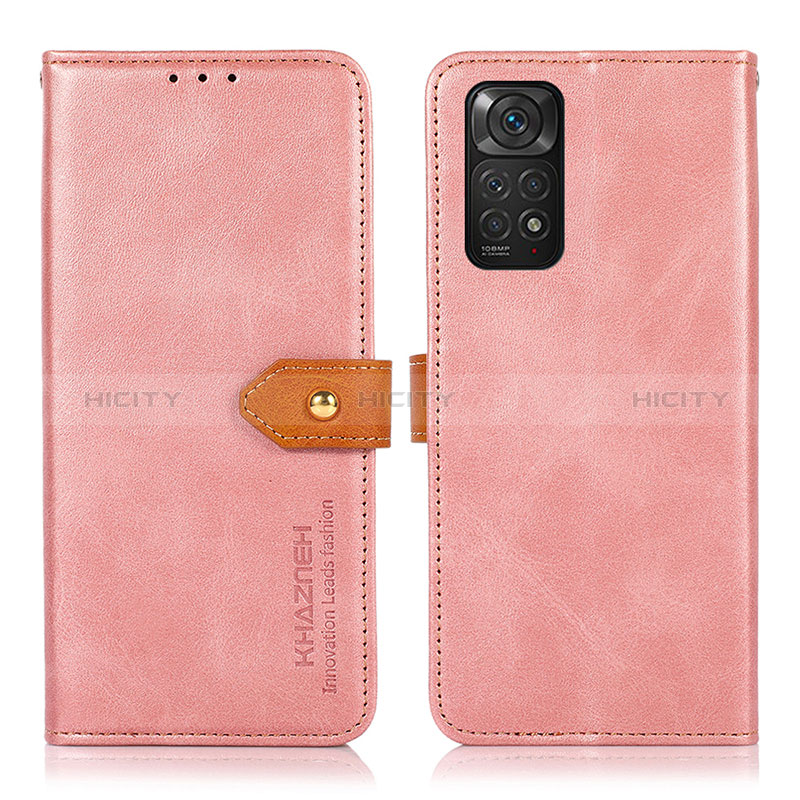 Handytasche Stand Schutzhülle Flip Leder Hülle N07P für Xiaomi Redmi Note 11 4G (2022) Rosa