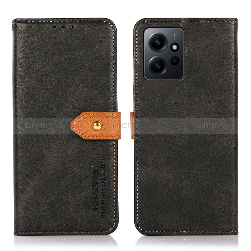 Handytasche Stand Schutzhülle Flip Leder Hülle N07P für Xiaomi Redmi Note 12 4G Schwarz