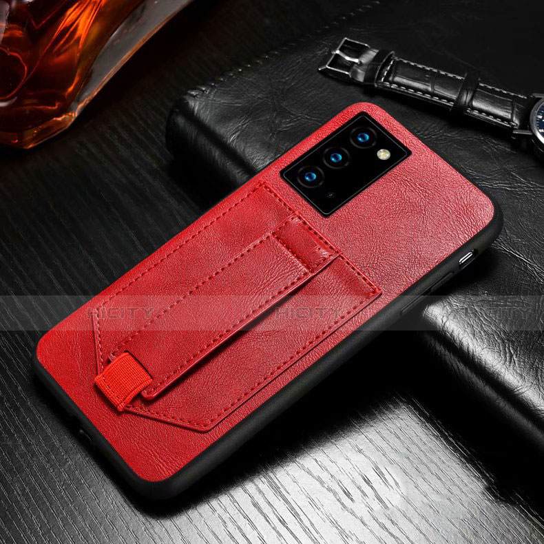 Handytasche Stand Schutzhülle Flip Leder Hülle N08 für Samsung Galaxy Note 20 5G Rot