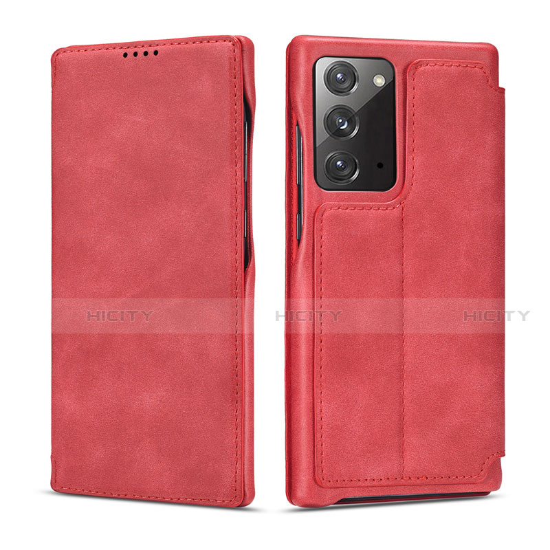 Handytasche Stand Schutzhülle Flip Leder Hülle N09 für Samsung Galaxy Note 20 5G Rot