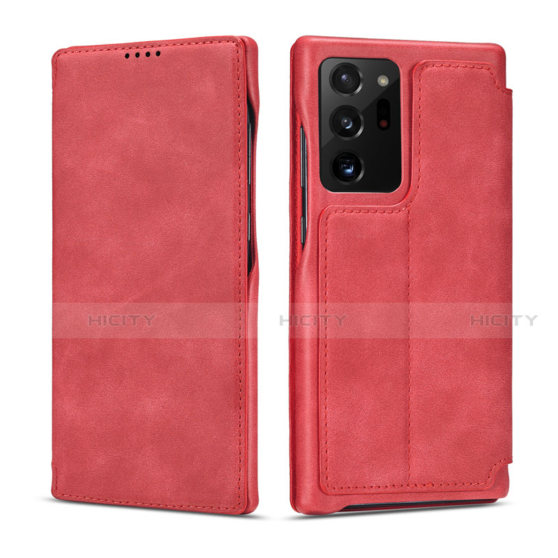 Handytasche Stand Schutzhülle Flip Leder Hülle N09 für Samsung Galaxy Note 20 Ultra 5G Rot Plus