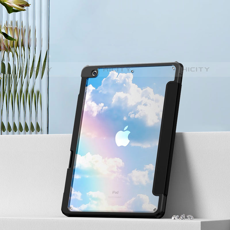 Handytasche Stand Schutzhülle Flip Leder Hülle P01 für Apple iPad 10.2 (2020) Schwarz