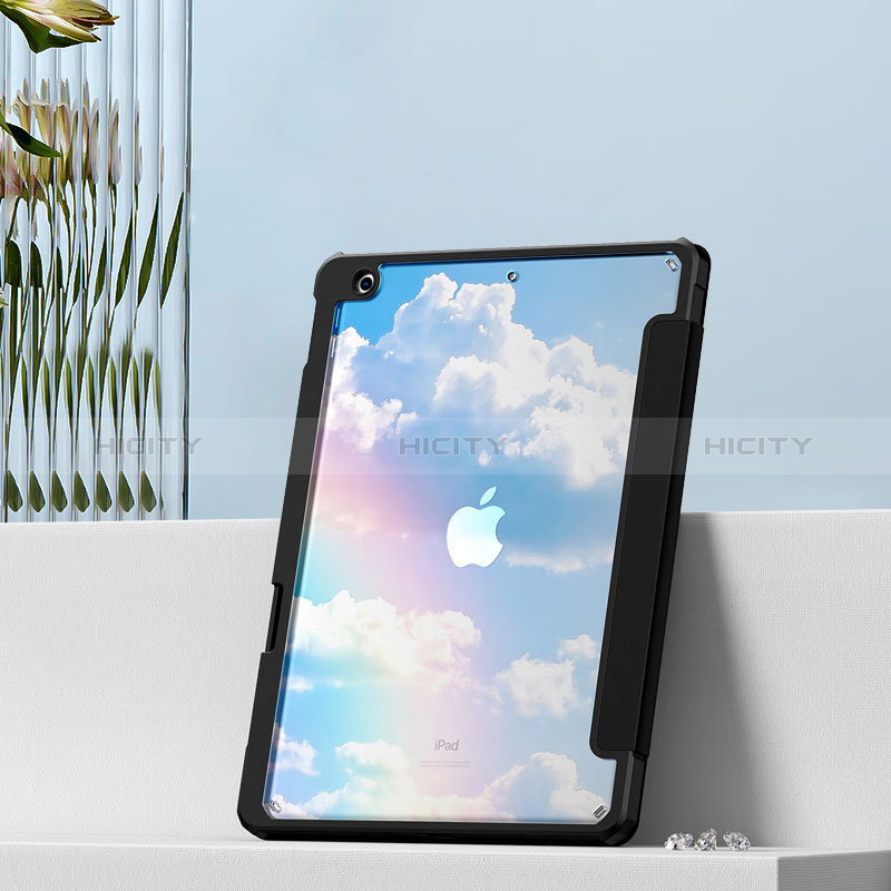 Handytasche Stand Schutzhülle Flip Leder Hülle P01 für Apple iPad 10.2 (2021) Schwarz