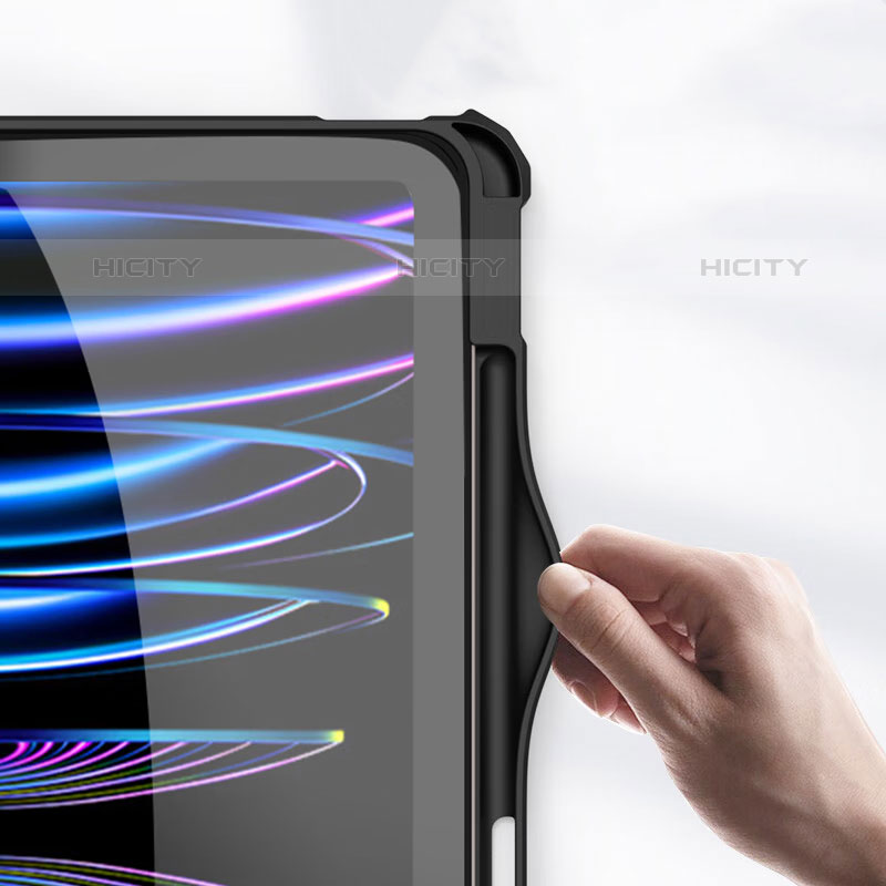 Handytasche Stand Schutzhülle Flip Leder Hülle P01 für Apple iPad Pro 11 (2020) Schwarz