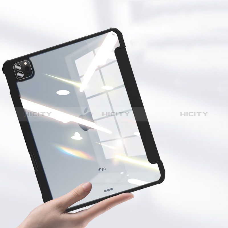 Handytasche Stand Schutzhülle Flip Leder Hülle P01 für Apple iPad Pro 11 (2022) Schwarz groß