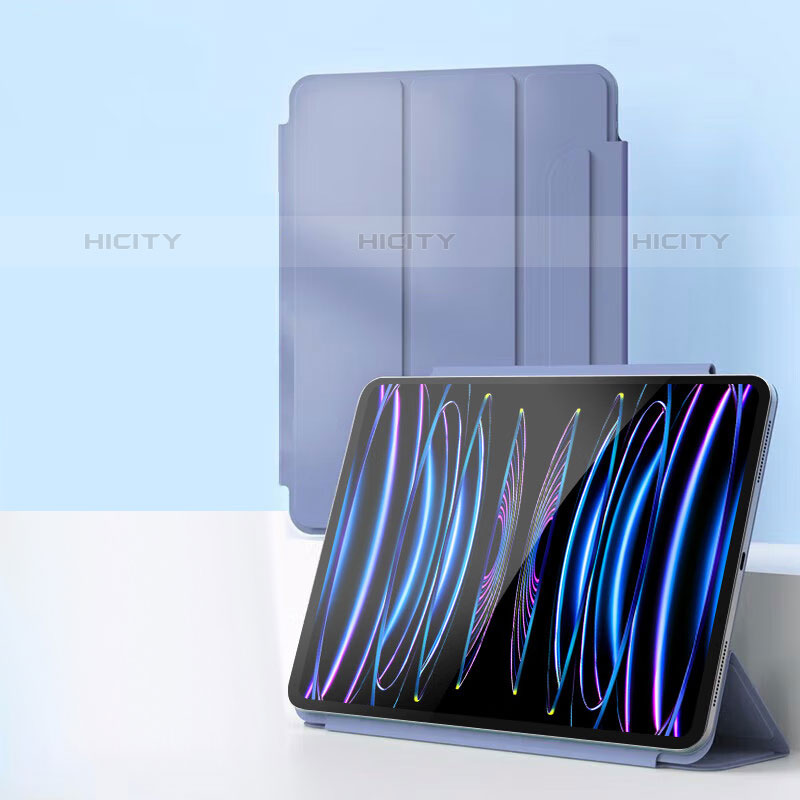 Handytasche Stand Schutzhülle Flip Leder Hülle P02 für Apple iPad Pro 11 (2021) Lavendel Grau Plus