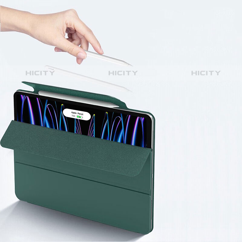 Handytasche Stand Schutzhülle Flip Leder Hülle P03 für Apple iPad Pro 11 (2020) Grün groß