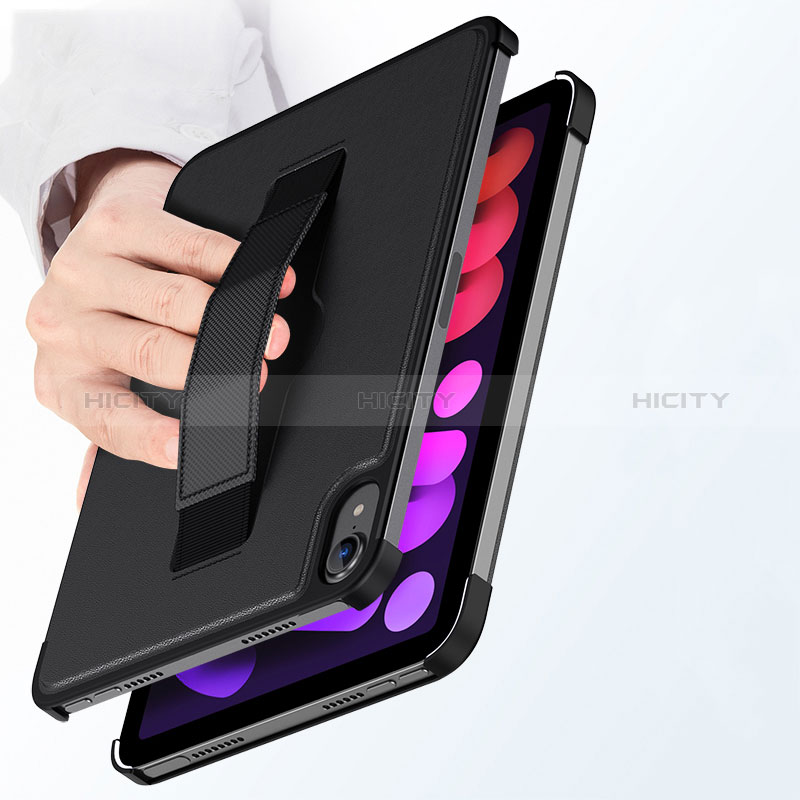 Handytasche Stand Schutzhülle Flip Leder Hülle P06 für Apple iPad Mini 6 Schwarz Plus