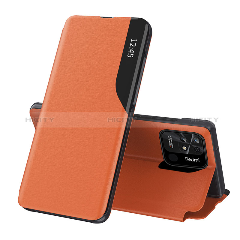 Handytasche Stand Schutzhülle Flip Leder Hülle Q02H für Xiaomi Redmi 10 Power Orange