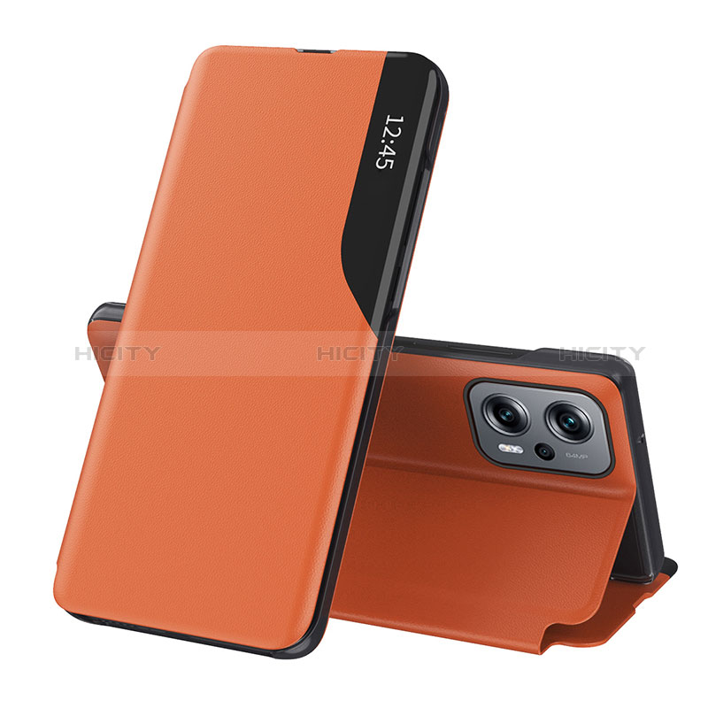 Handytasche Stand Schutzhülle Flip Leder Hülle Q02H für Xiaomi Redmi Note 11T Pro+ Plus 5G Orange Plus