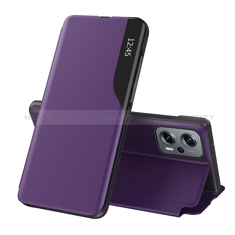 Handytasche Stand Schutzhülle Flip Leder Hülle Q02H für Xiaomi Redmi Note 11T Pro+ Plus 5G Violett Plus