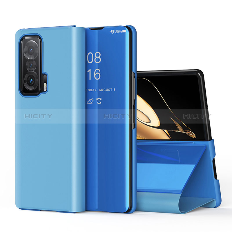 Handytasche Stand Schutzhülle Flip Leder Hülle QH1 für Huawei Honor Magic V 5G Blau Plus