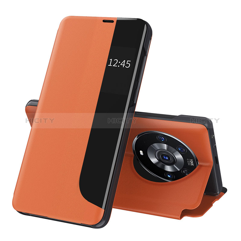 Handytasche Stand Schutzhülle Flip Leder Hülle QH1 für Huawei Honor Magic3 Pro 5G Orange