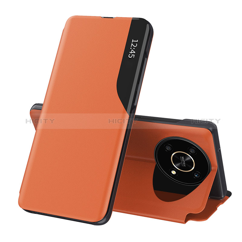 Handytasche Stand Schutzhülle Flip Leder Hülle QH1 für Huawei Honor Magic4 Lite 5G Orange Plus