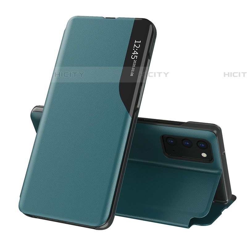 Handytasche Stand Schutzhülle Flip Leder Hülle QH1 für Samsung Galaxy A03s Grün