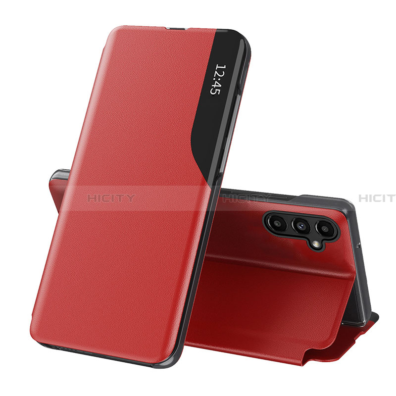 Handytasche Stand Schutzhülle Flip Leder Hülle QH1 für Samsung Galaxy A14 5G Rot