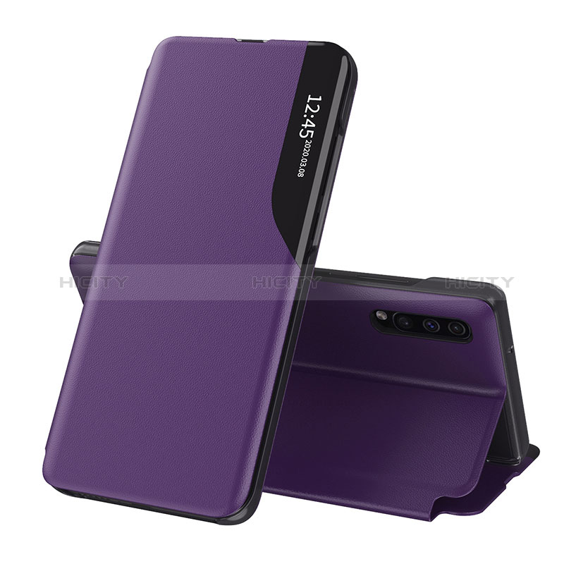 Handytasche Stand Schutzhülle Flip Leder Hülle QH1 für Samsung Galaxy A50S Violett Plus