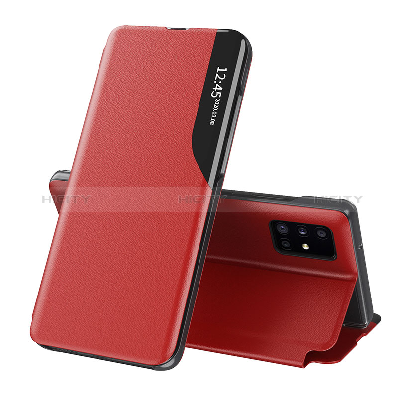 Handytasche Stand Schutzhülle Flip Leder Hülle QH1 für Samsung Galaxy A51 5G Rot